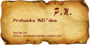 Prohaska Médea névjegykártya